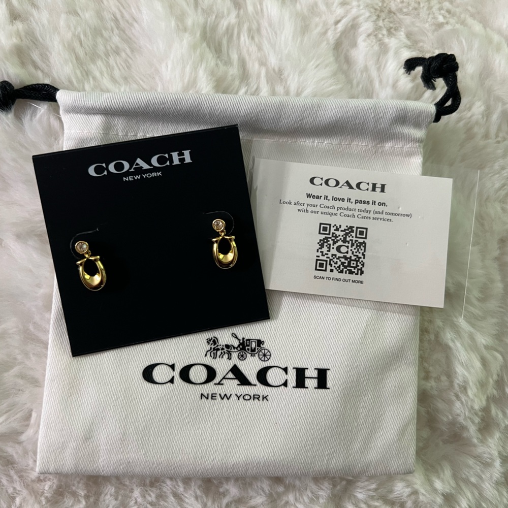 COACH Signature Crystal Earrings